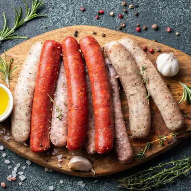 Assorted fresh sausages